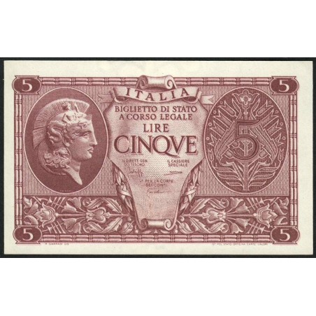 Italie - Pick 31c - 5 lire - 1950 - Etat : NEUF