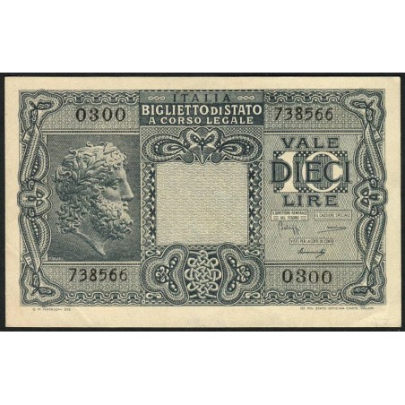 Italie - Pick 32b - 10 lire - 1948 - Etat : SUP+