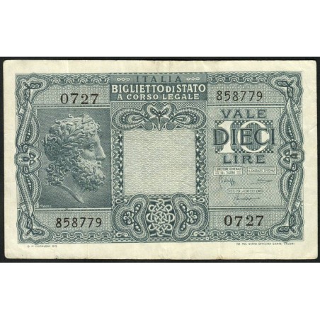 Italie - Pick 32c - 10 lire - 1950 - Etat : TTB