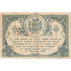Guéret - Creuse - Pirot 64-21 - 2 francs - Sans série - 5e émission - 14/02/1920 - Etat : TB+