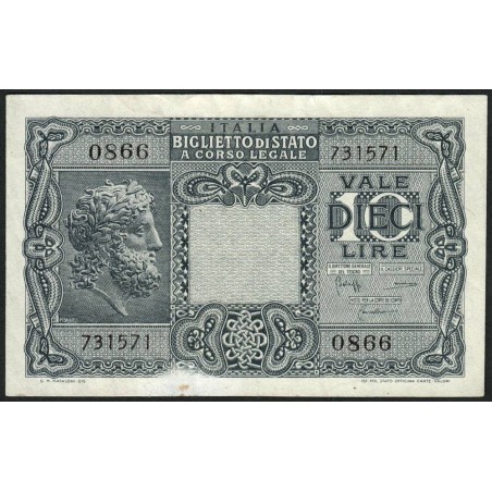 Italie - Pick 32c - 10 lire - 1950 - Etat : TTB