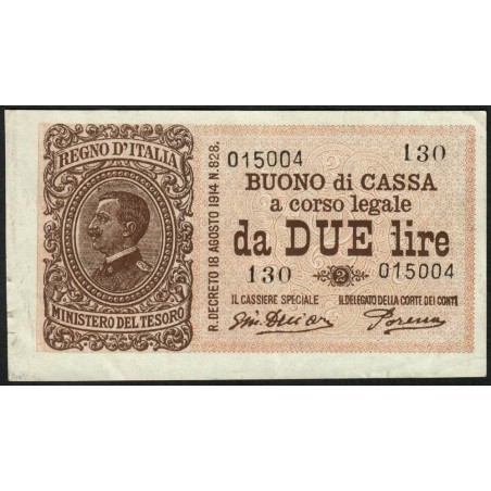 Italie - Pick 37c - 2 lire - 1920 - Etat : TTB+