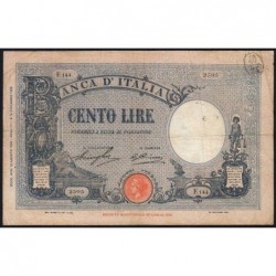 Italie - Pick 50b - 100 lire - 12/08/1929 - An VII - Etat : TB