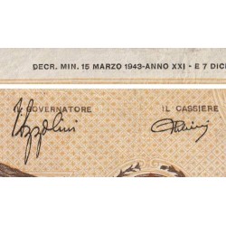 Italie - Pick 59_2 - 100 lire - 15/03/1943 - An XXI - Etat : TB+
