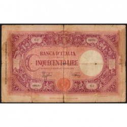 Italie - Pick 69 - 500 lire - 31/03/1943 - An XXI - Etat : B