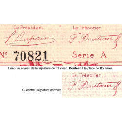 La Roche-sur-Yon (Vendée) - Pirot 65-5 - 1 franc - Série A - 1915 - Etat : SPL+