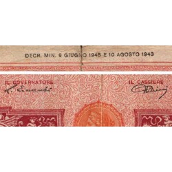 Italie - Pick 70d_2 - 500 lire - 09/06/1945 - Etat : B+