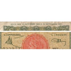 Italie - Pick 74a_1r (remplacement) - 50 lire - 10/12/1944 - Etat : TB-