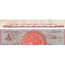 Italie - Pick 75a_1 - 100 lire - 10/12/1944 - Etat : TB