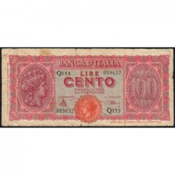 Italie - Pick 75a_2 - 100 lire - 10/12/1944 - Etat : TB-