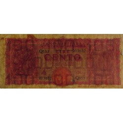 Italie - Pick 75a_2 - 100 lire - 10/12/1944 - Etat : TB-