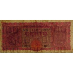 Italie - Pick 75a_2 - 100 lire - 10/12/1944 - Etat : TB-