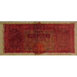 Italie - Pick 75a_2 - 100 lire - 10/12/1944 - Etat : TTB