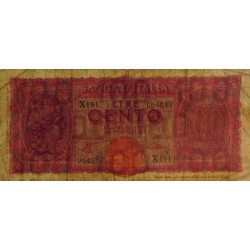 Italie - Pick 75a_2 - 100 lire - 10/12/1944 - Etat : TB