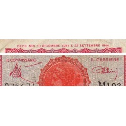 Italie - Pick 75a_2 - 100 lire - 10/12/1944 - Etat : TB+