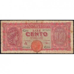 Italie - Pick 75a_2 - 100 lire - 10/12/1944 - Etat : B+