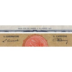 Italie - Pick 82 - 1'000 lire - Série M 2 - 20/03/1947 - Etat : TTB