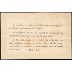 Saint-Omer - Pirot 115-1 - 50 centimes - N° avec 6 chiffres - 14/08/1914 - Etat : TTB+
