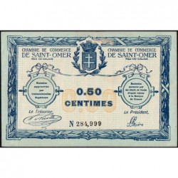 Saint-Omer - Pirot 115-1 - 50 centimes - N° avec 6 chiffres - 14/08/1914 - Etat : TTB+