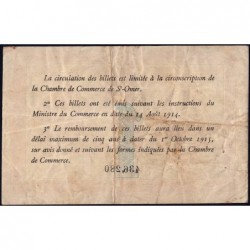 Saint-Omer - Pirot 115-4b - 1 franc - N° avec 6 chiffres - 14/08/1914 - Etat : TB-