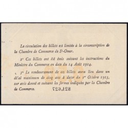 Saint-Omer - Pirot 115-7 - 50 centimes - 5me émission - 14/08/1914 - Etat : SUP+