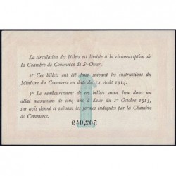 Saint-Omer - Pirot 115-10 - 1 franc - 5me émission - 14/08/1914 - Etat : SPL+