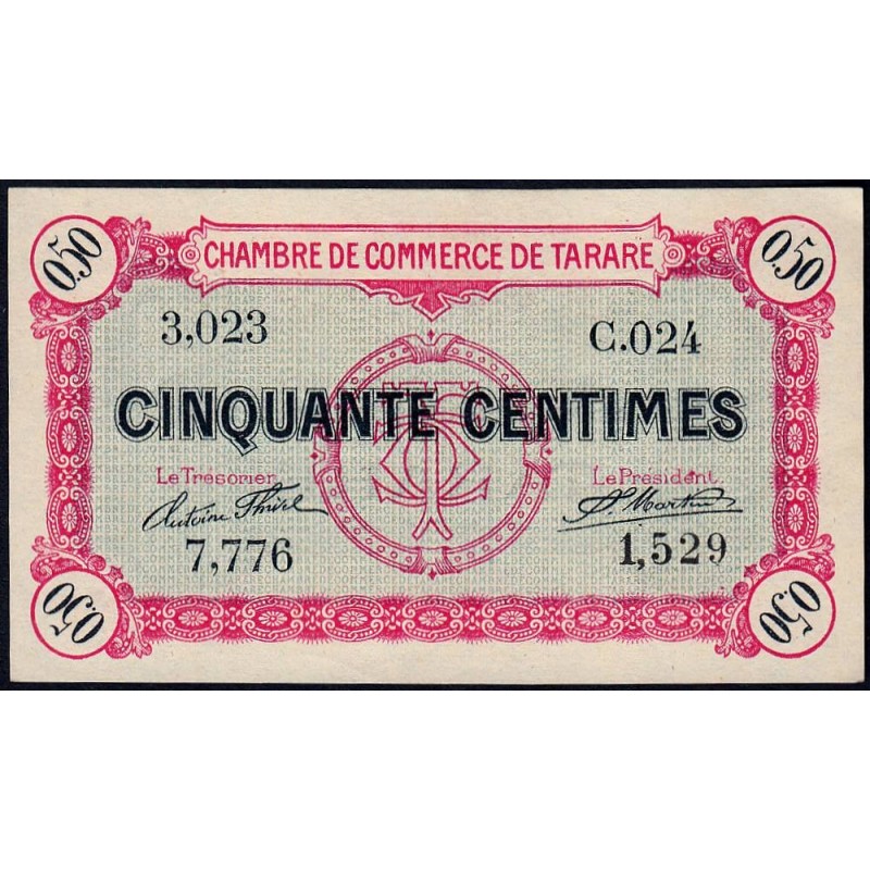 Tarare - Pirot 119-16 - 50 centimes - Série C.024 - 22/01/1916 - Etat : pr.NEUF