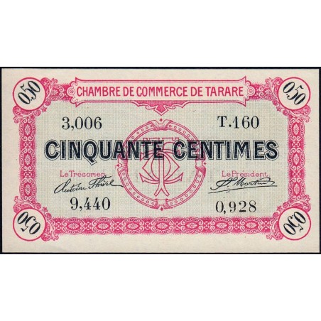 Tarare - Pirot 119-16 - 50 centimes - Série T.160 - 22/01/1916 - Etat : pr.NEUF