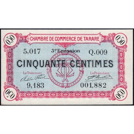 Tarare - Pirot 119-27 - 50 centimes - Série Q.009 - 07/02/1920 - Etat : NEUF