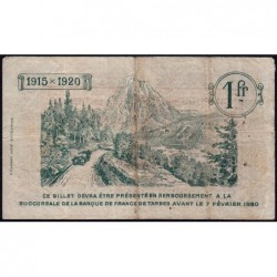 Tarbes - Pirot 120-5 - 1 franc - Sans série - 07/02/1915 - Etat : TB
