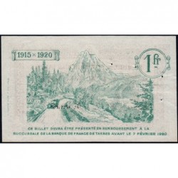 Tarbes - Pirot 120-6 - 1 franc - Sans série - 07/02/1915 - Annulé - Etat : SUP+