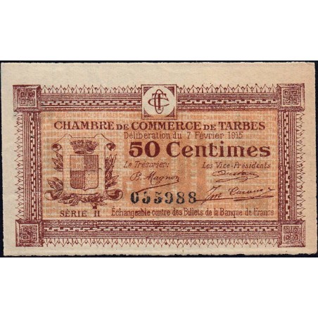 Tarbes - Pirot 120-8 - 50 centimes - Série II - 07/02/1915 - Etat : SUP