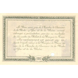 La Roche-sur-Yon (Vendée) - Pirot 65-22 - 2 francs - Série B - 1915 - Spécimen - Etat : SUP+