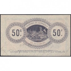 Toulouse - Pirot 122-1 variété - 50 centimes - Sans série - 06/11/1914 - Etat : SUP