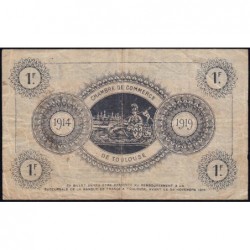 Toulouse - Pirot 122-6 variété - 1 franc - Sans série - 06/11/1914 - Etat : TB