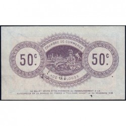 Toulouse - Pirot 122-8 variété - 50 centimes - Série 2 - 06/11/1914 - Etat : SUP+
