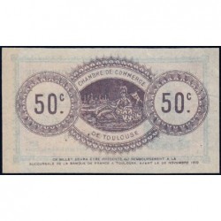 Toulouse - Pirot 122-8 variété - 50 centimes - Série III - 06/11/1914 - Etat : SUP+