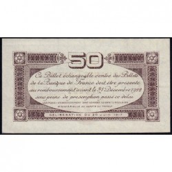Toulouse - Pirot 122-22 variété - 50 centimes - Série 1 - 20/06/1917 - Etat : SUP+