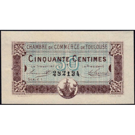 Toulouse - Pirot 122-22 - 50 centimes - Série 1 - 20/06/1917 - Etat : SUP+