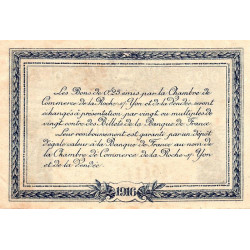 La Roche-sur-Yon (Vendée) - Pirot 65-26 - 25 centimes - Série D - 1916 - Etat : SUP