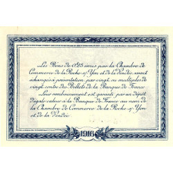 La Roche-sur-Yon (Vendée) - Pirot 65-26 - 25 centimes - Série F - 1916 - Etat : SPL+