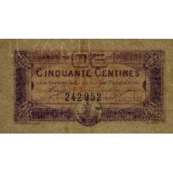 Toulouse - Pirot 122-44 variété - 50 centimes - Série 1 - 13/10/1920 - Etat : TTB