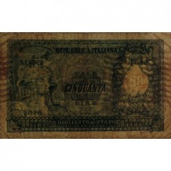Italie - Pick 91a - 50 lire - 31/12/1951 - Etat : TB-
