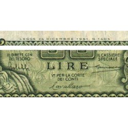 Italie - Pick 91a - 50 lire - 31/12/1951 - Etat : TB+
