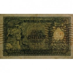 Italie - Pick 91a - 50 lire - 31/12/1951 - Etat : TB+