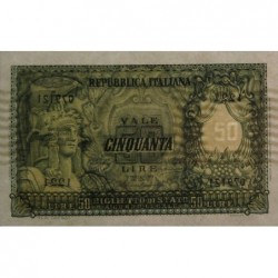 Italie - Pick 91a - 50 lire - 31/12/1951 - Etat : SPL
