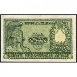 Italie - Pick 91a - 50 lire - 31/12/1951 - Etat : TTB