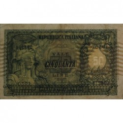 Italie - Pick 91a - 50 lire - 31/12/1951 - Etat : TTB