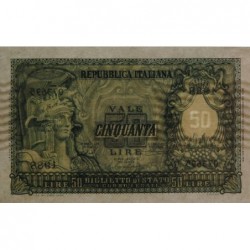 Italie - Pick 91a - 50 lire - 31/12/1951 - Etat : NEUF