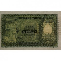 Italie - Pick 91b - 50 lire - 31/12/1951 (1955) - Etat : SPL+